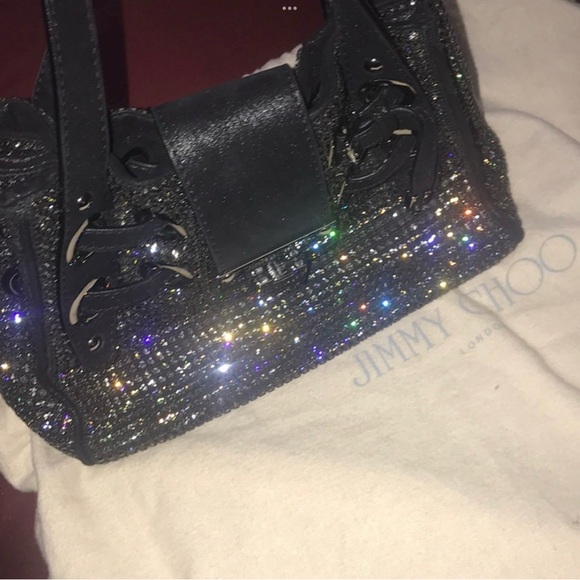 ‼️WOW‼️CRYSTAL Rhinestone JIMMY CHOO BAG‼️EUC ! LIMITED EDITION‼️ - Picture 8 of 16